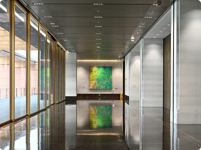 Canvas artwork for corporate interiors