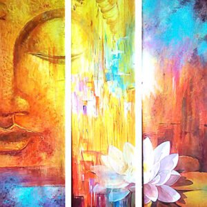 Image: Multi-piece Buddha Canvas Painting