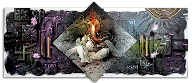 Image: Multipiece Ganesha painting