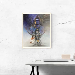 Image: Mahadev Shiva Nandi Canvas Painting in Living Room