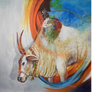Nandi-canvas-painting