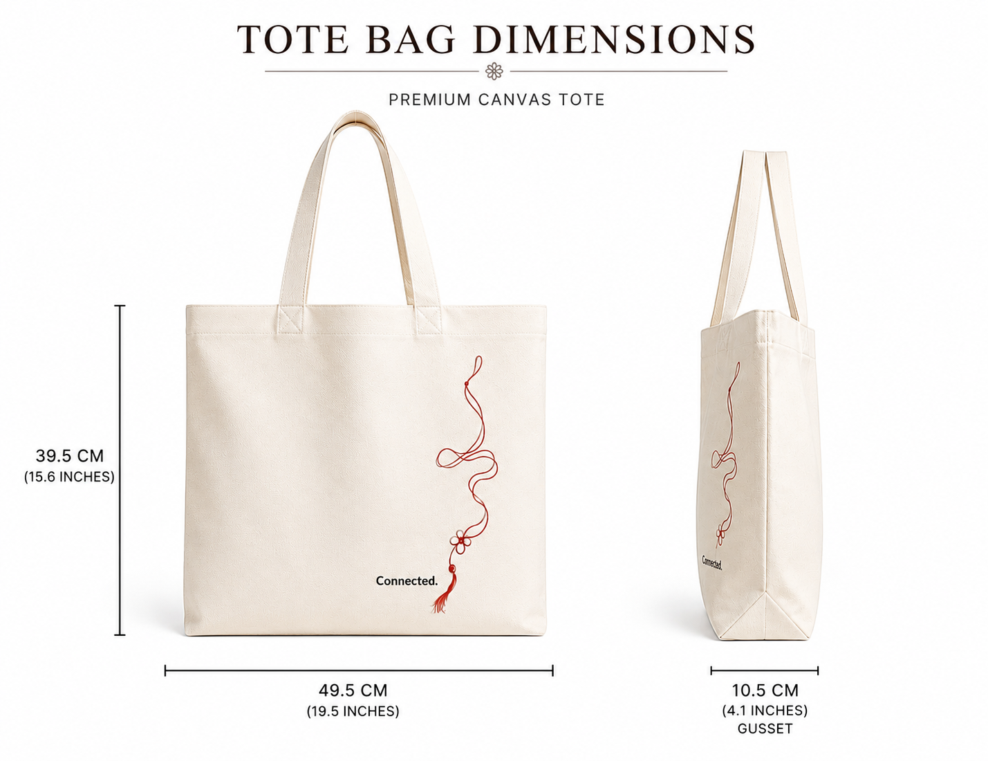 Connected | Handmade Cotton Tote Bag