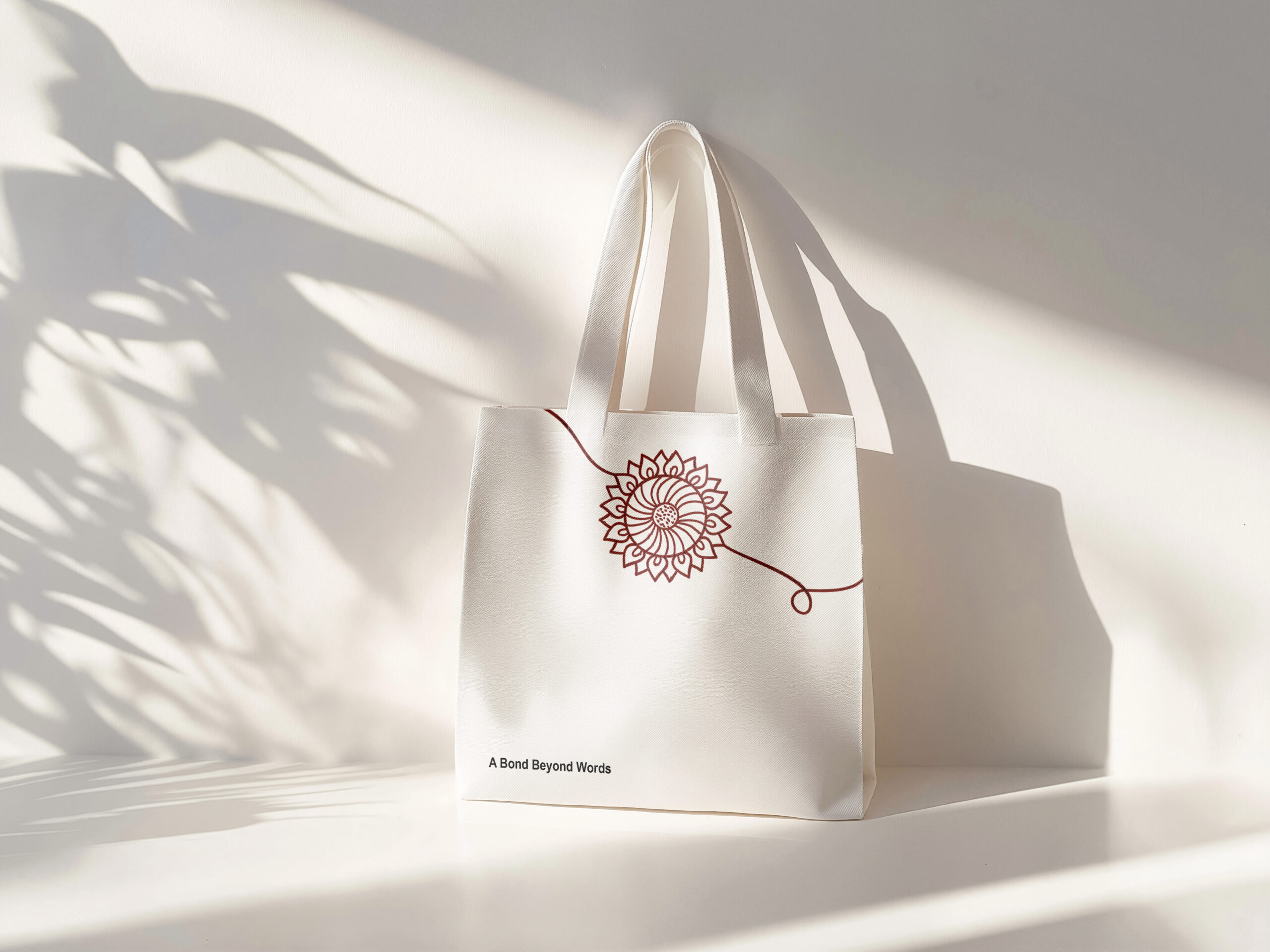 A bond beyound words | Handmade Cotton Tote Bag