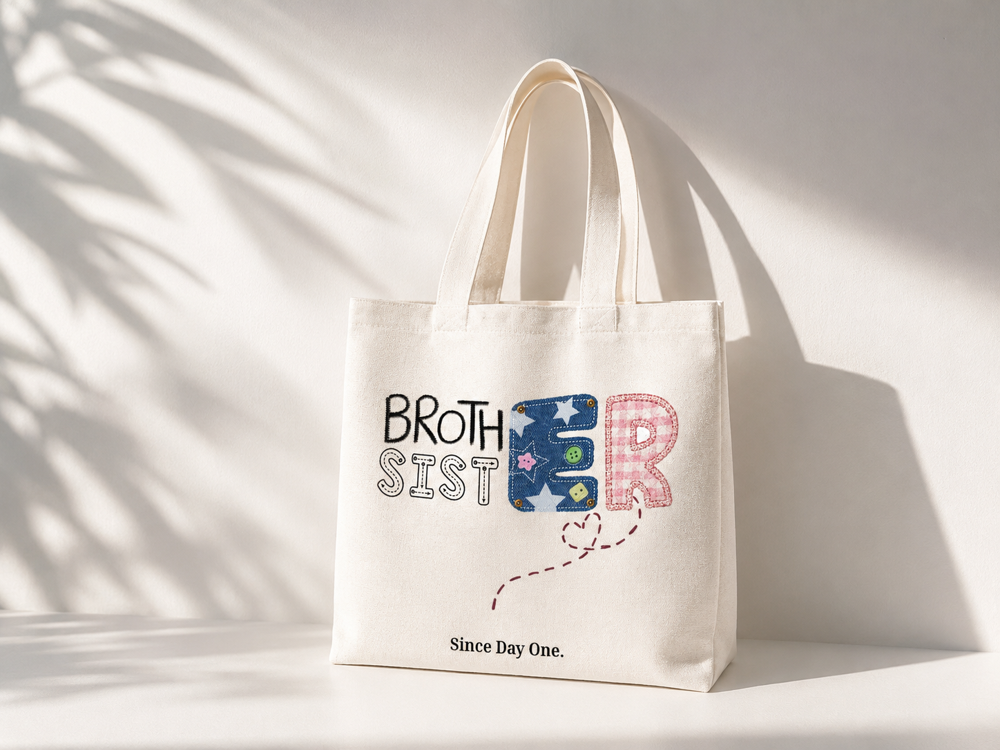 Brother and Sister | Handmade Cotton Tote Bag