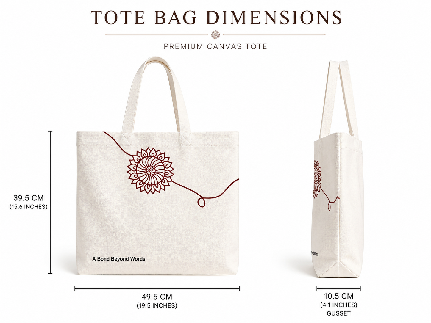 Premium Handmade Cotton Tote Bag made from eco-friendly canvas fabric for shopping, office, travel, and everyday use.