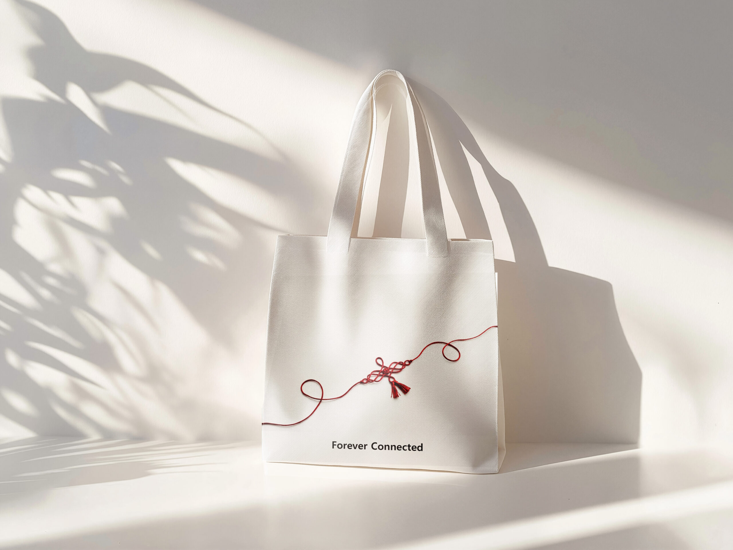 Forever connected | Handmade Cotton Tote Bag