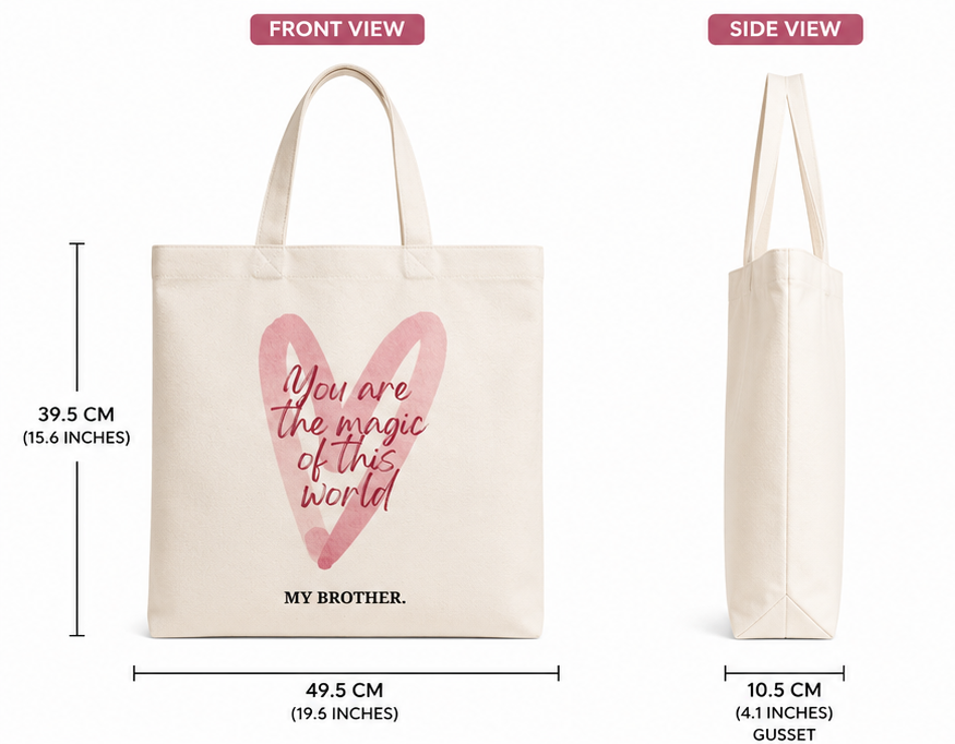 My Brother | Handmade Cotton Tote Bag