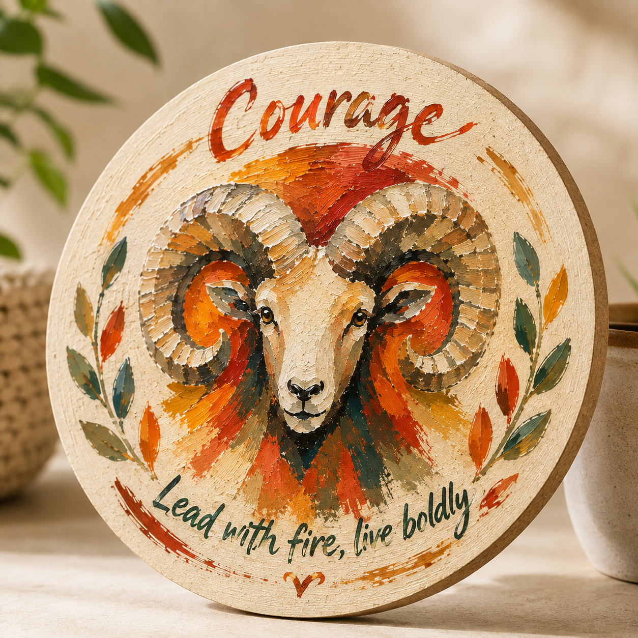 Aries Zodiac MDF Tea Coasters