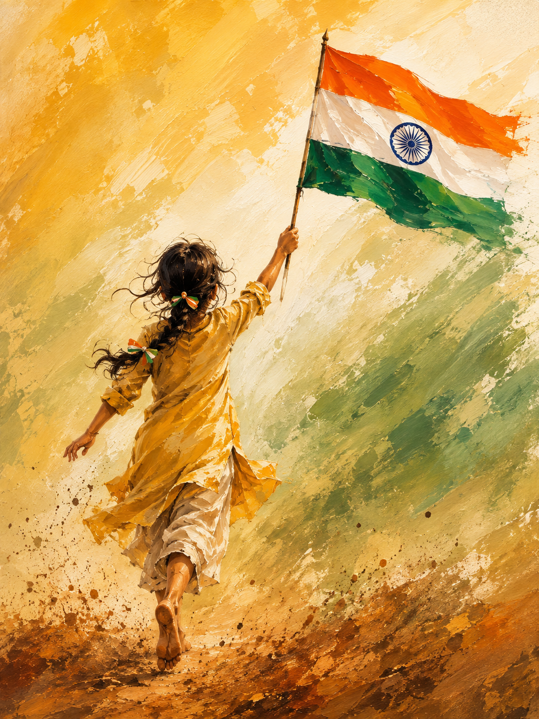 girl with Flag